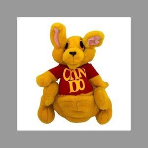 Abingdon Press Plush Yellow Kangaroo Puppet - Gently Used, 17" Tall